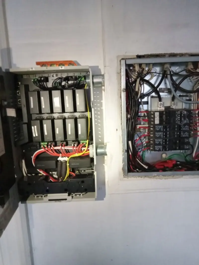 Electrical panel upgrade completed for Security Camera Wiring in Buies Creek